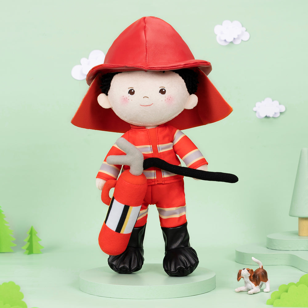 Personnalisée Poupée en Peluche pour Garçonk de Pompier