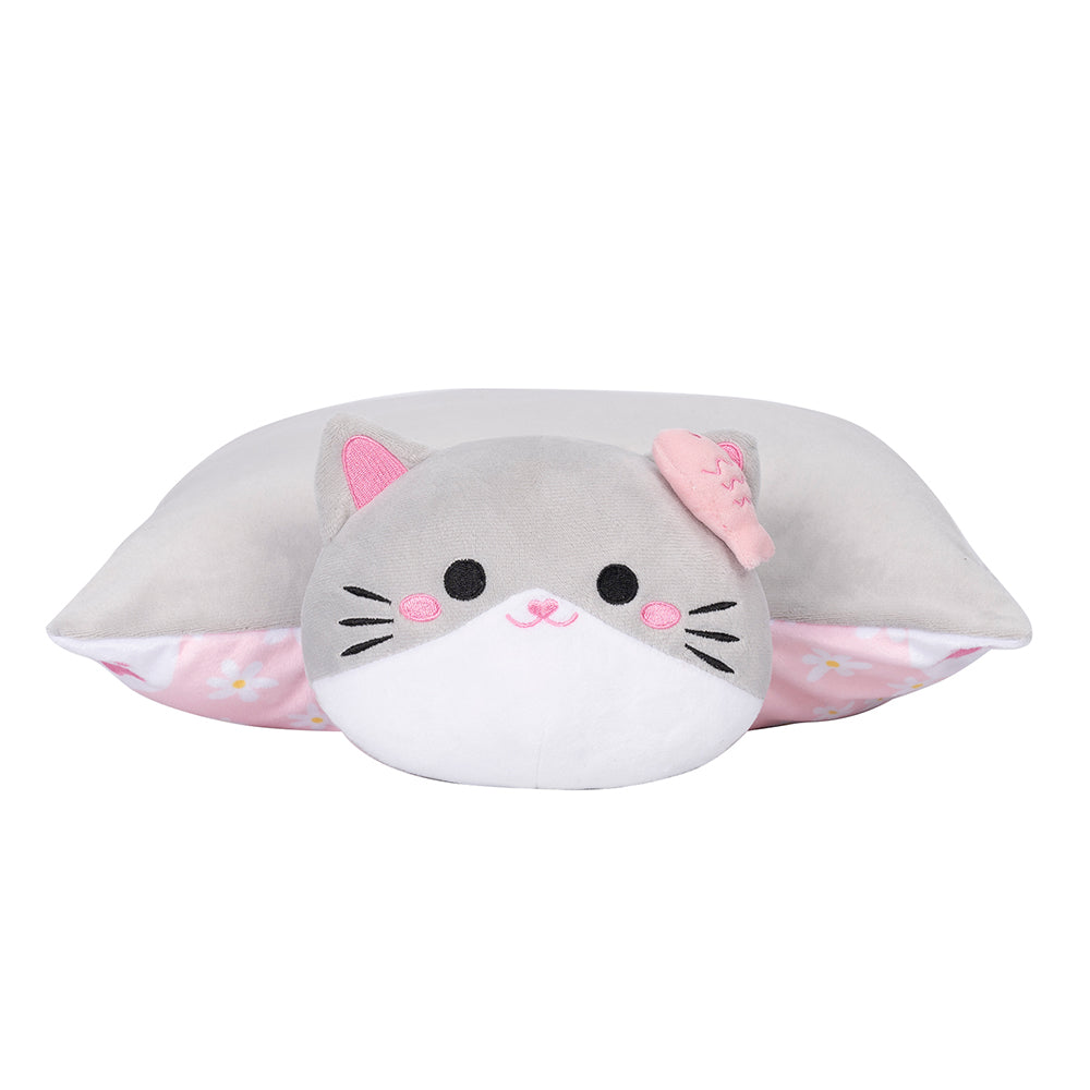 Personnalisée Oreiller & Serviette Apaisante en Peluche de Chaton