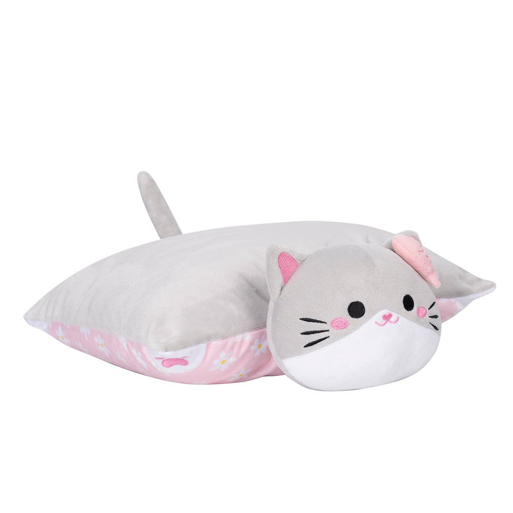 Personnalisée Oreiller & Serviette Apaisante en Peluche de Chaton