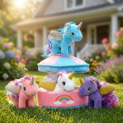 Ensemble de Jouets en Peluche Carrousel Licorne