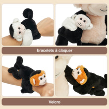 Charger l&#39;image dans la galerie, Peluche singe capucin avec 4 bébés