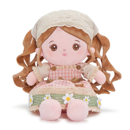 Poupée bébé en peluche personnalisée de style champêtre