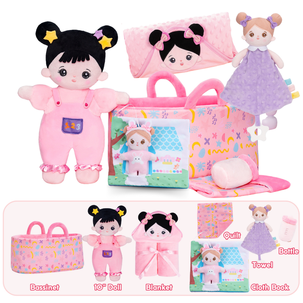 Poupée bébé en peluche personnalisée de 25 cm