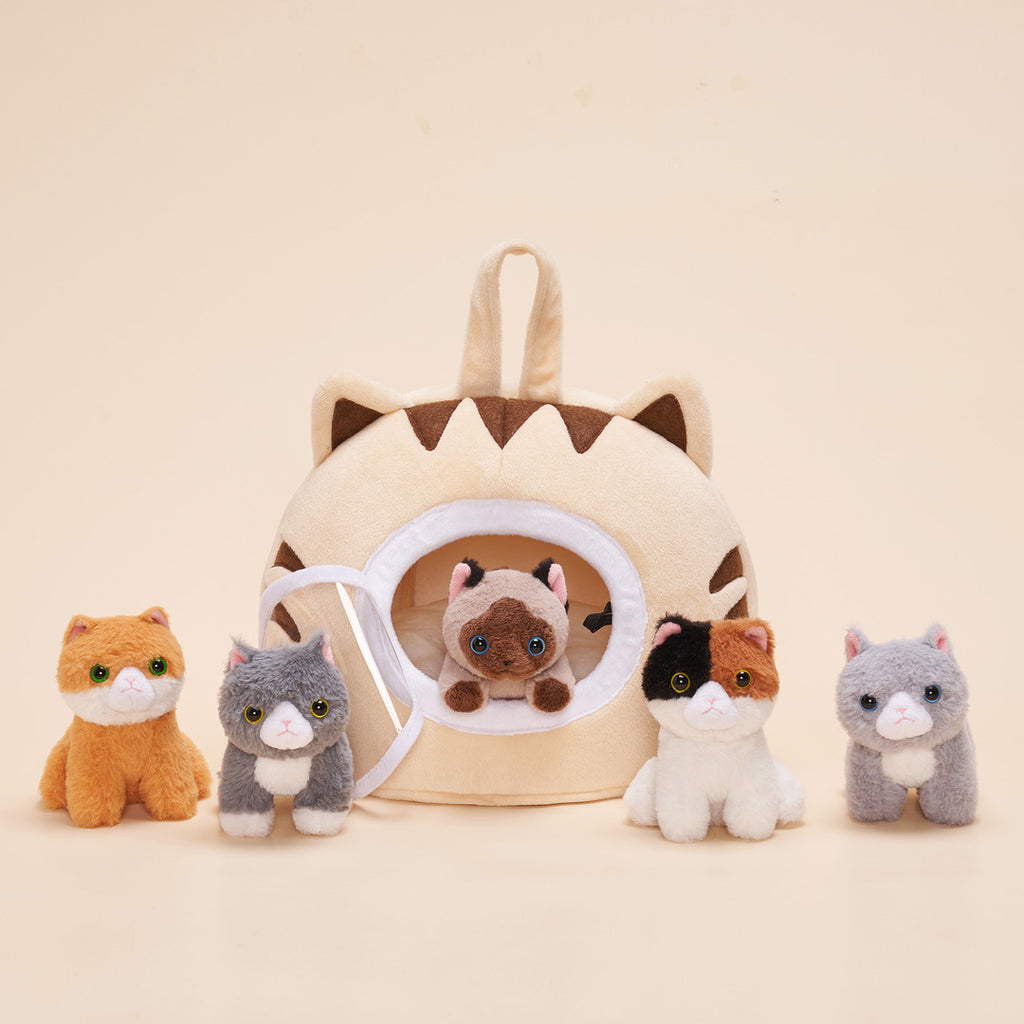 Ensemble de Maison de Chat Mignon Personnalisé de 6 Pièces