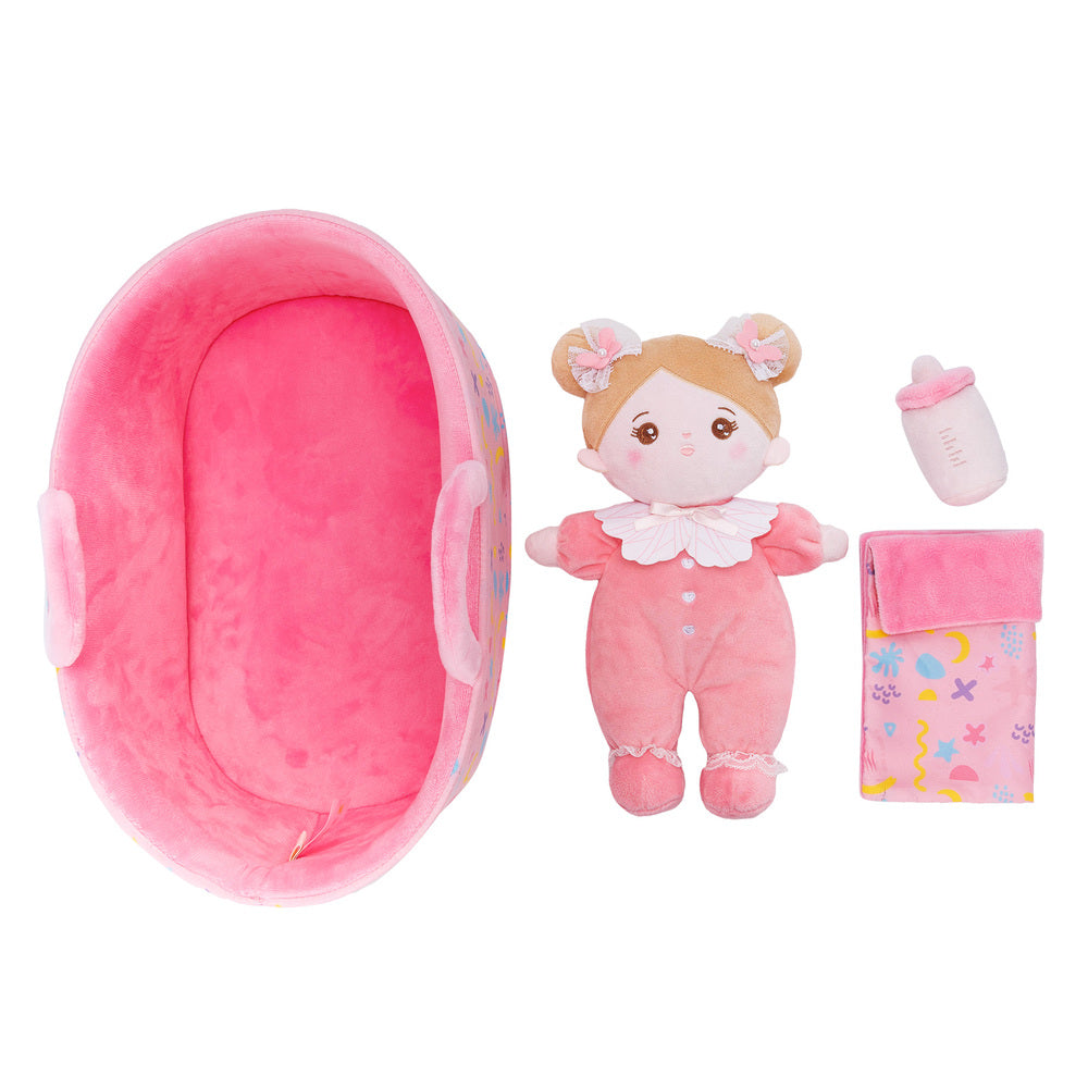 Mini Rose Personnalisée Poupée en Peluche avec Yeux Ouverts & Ensemble-cadeau