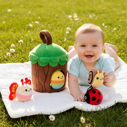 Ma première cabane dans les arbres | Jouet sensoriel doux pour bébés dès 6 mois
