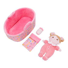 Charger l&#39;image dans la galerie, Mini Rose Personnalisée Poupée en Peluche avec Yeux Ouverts &amp; Ensemble-cadeau