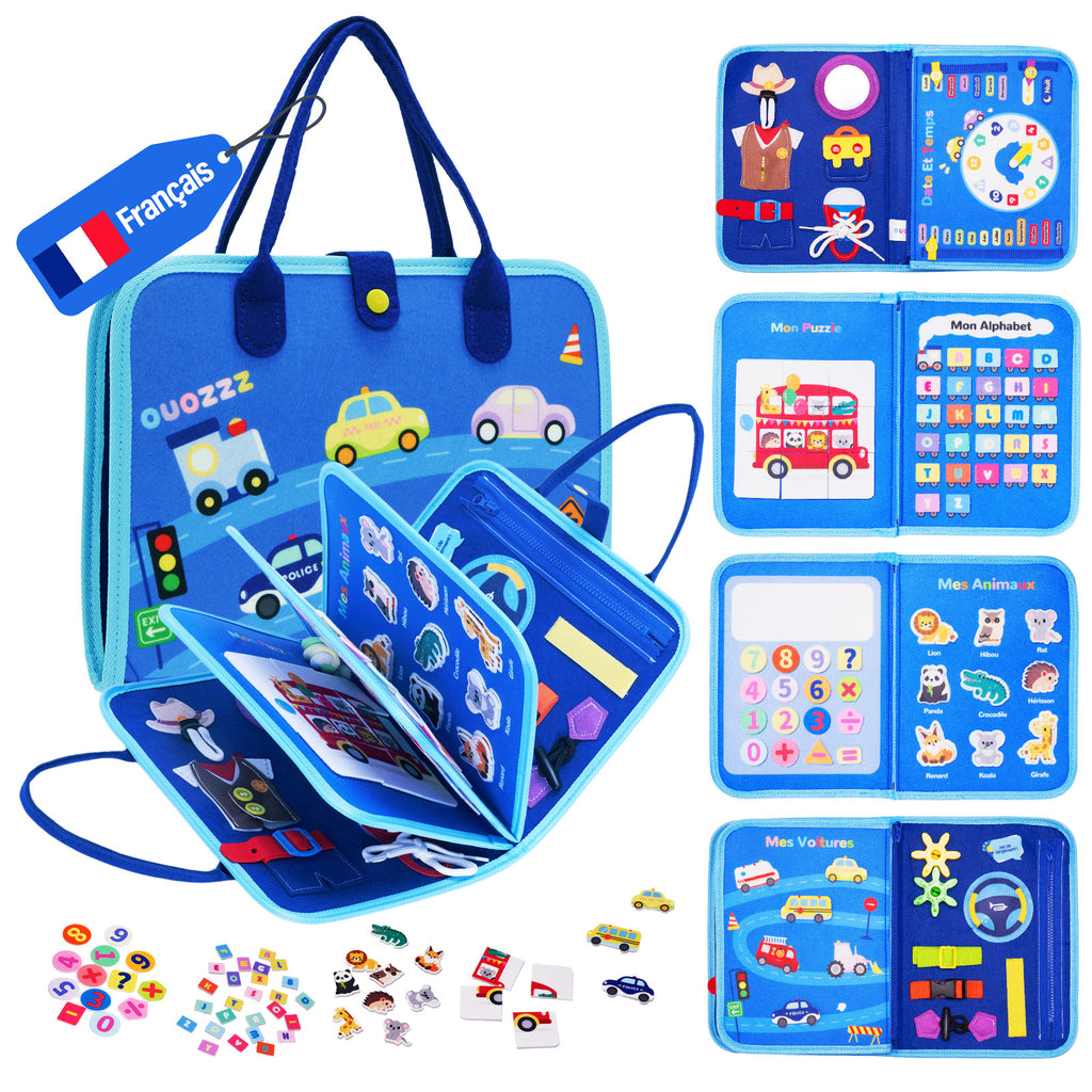 Personnalisé Busy Board Montessori (Version Française) -  Jouet  Éducatif Sensoriel Préscolaires