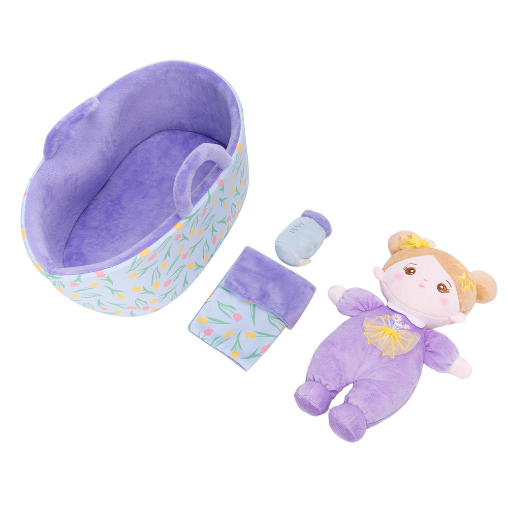 Mini Violet Personnalisée Poupée en Peluche avec Yeux Ouverts & Ensemble-cadeau