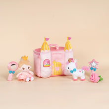 Charger l&#39;image dans la galerie, Personnalisée Premier Ensemble de Jouet Sonore en Peluche de Château de Princesse pour Bébé