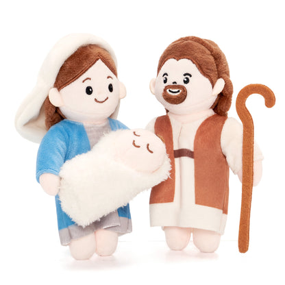 Set de Nativité Doux – Crèche en Peluche avec la Sainte Famille & les Animaux