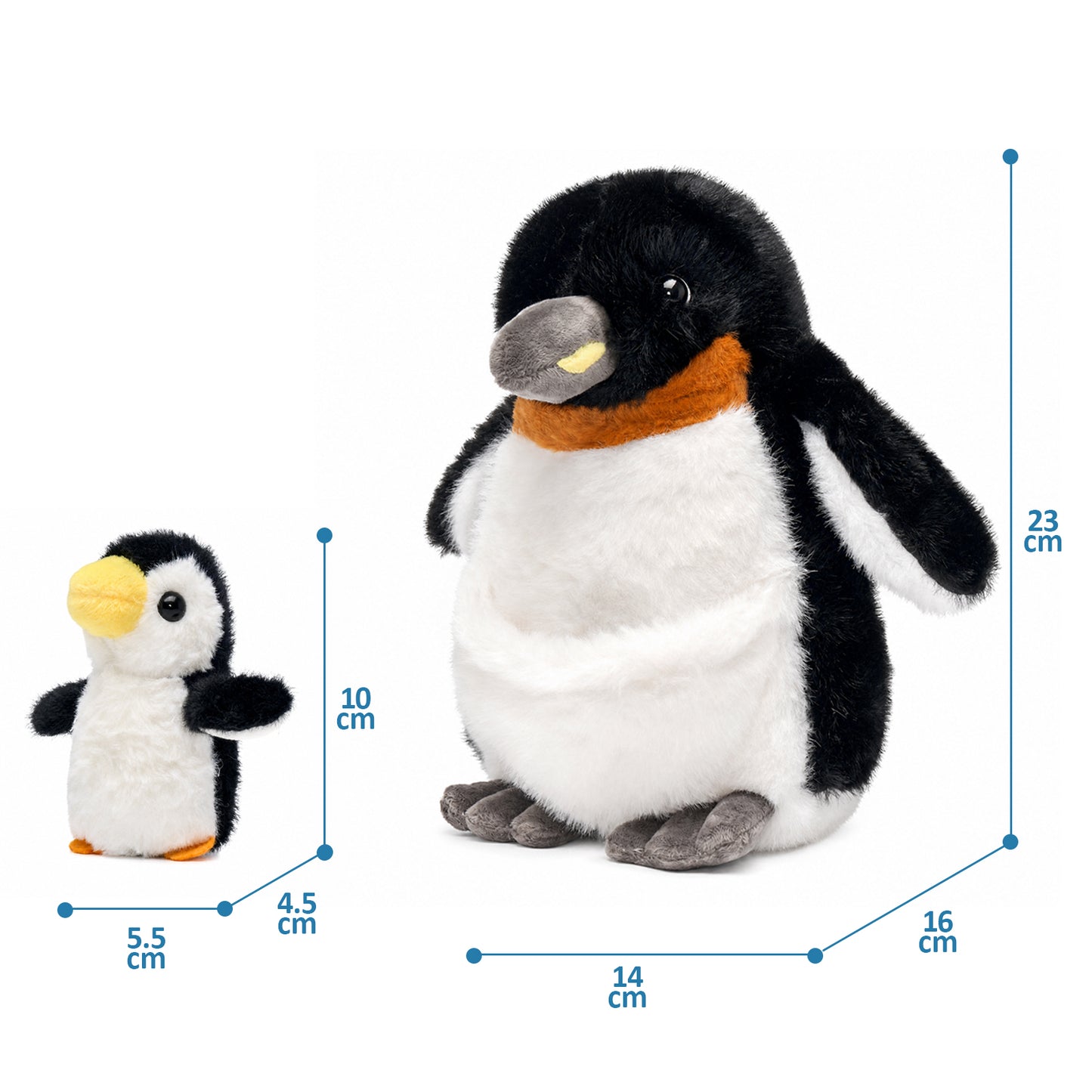 Ensemble Peluche Pingouin Maman & Bébé (Compagnon Doux 2-en-1)