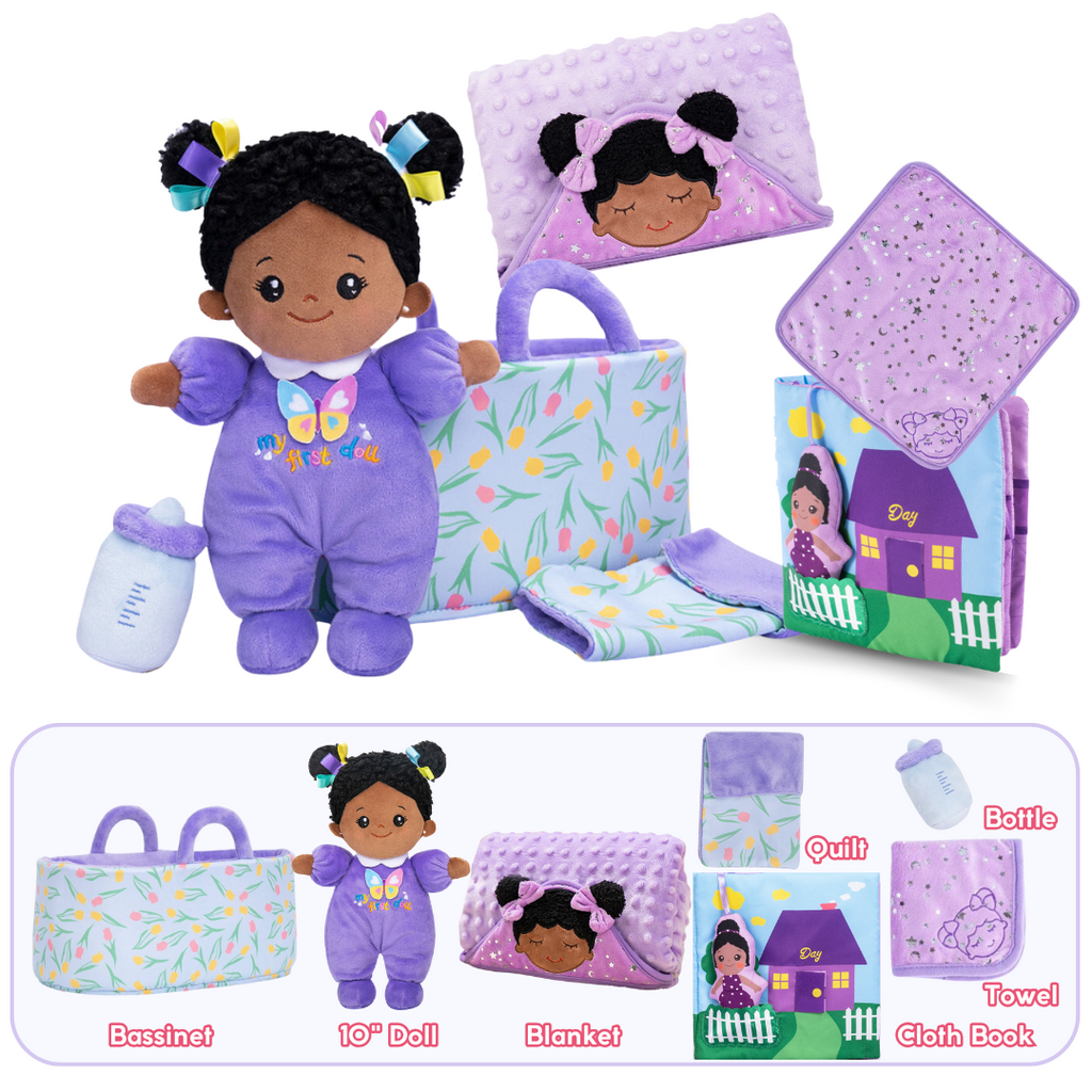 Poupée bébé en peluche personnalisée de 25 cm