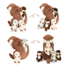 Charger l&#39;image dans la galerie, Peluches famille Loutre avec 4 bébés