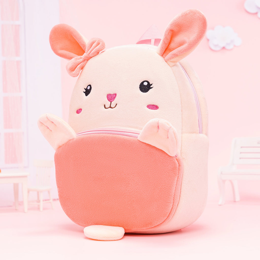 Personnalisé Sac à Dos en Peluche Lapin Rose