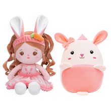 Charger l&#39;image dans la galerie, Personnalisée Poupée en Peluche avec Yeux Ouverts de Lapin aux Grandes Oreilles