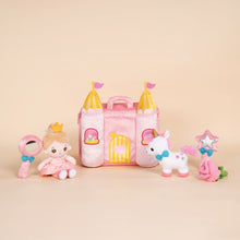 Charger l&#39;image dans la galerie, Personnalisée Premier Ensemble de Jouet Sonore en Peluche de Château de Princesse pour Bébé