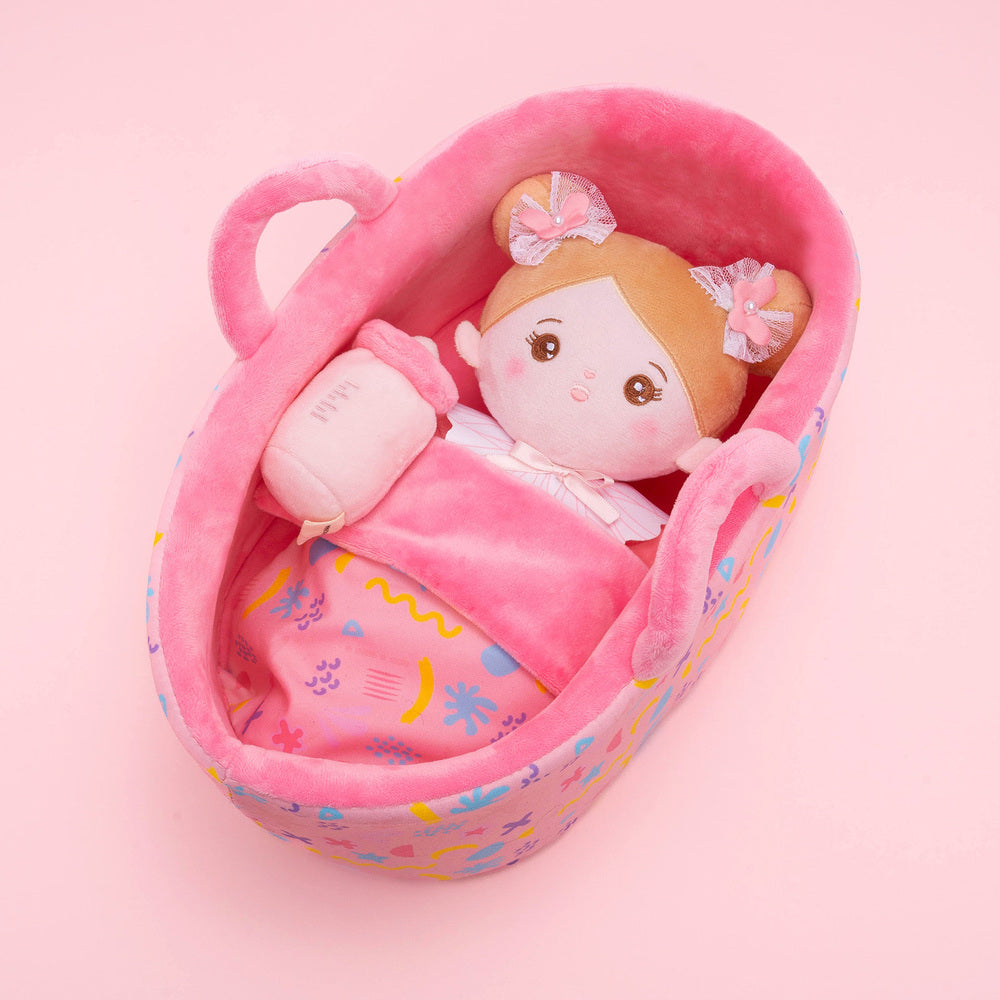 Mini Rose Personnalisée Poupée en Peluche avec Yeux Ouverts & Ensemble-cadeau