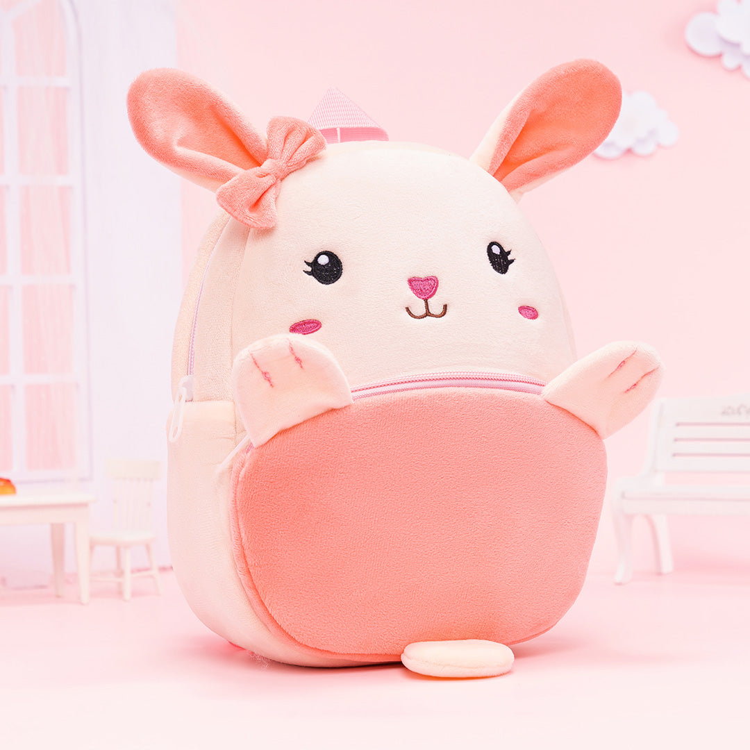 Personnalisé Sac à Dos en Peluche Lapin Rose