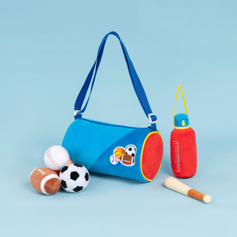 Personnalisée Premier Ensemble de Jouet Sonore en Peluche de Sac de Sport pour Bébé