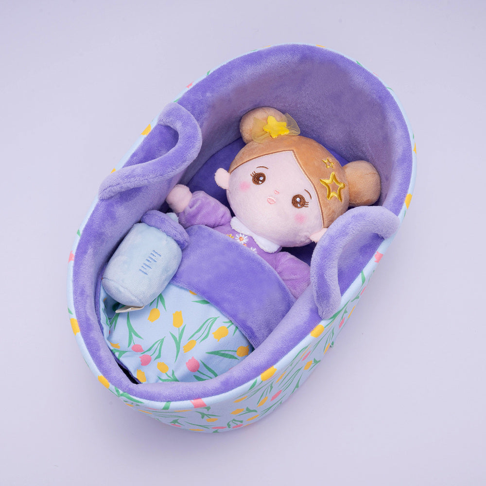 Mini Violet Personnalisée Poupée en Peluche avec Yeux Ouverts & Ensemble-cadeau