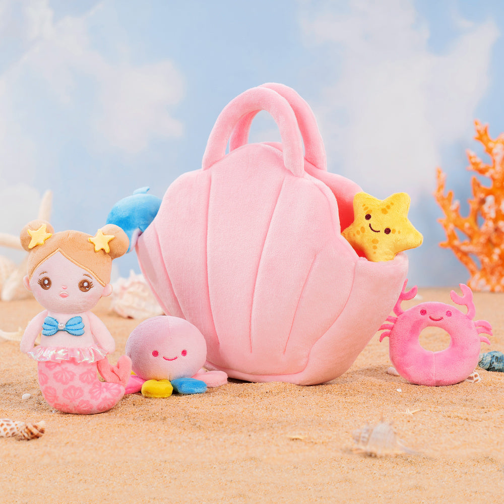 Personnalisée Premier Ensemble de Jouet Sonore en Peluche de Sirène Fantastique pour Bébé