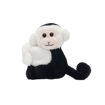 Peluche singe capucin avec 4 bébés