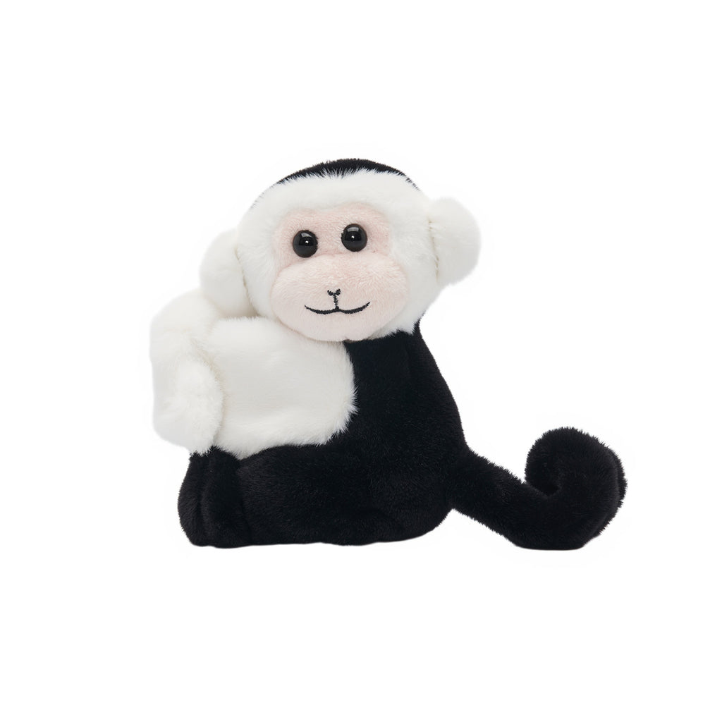 Peluche singe capucin avec 4 bébés