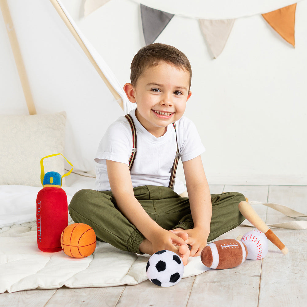 Personnalisée Premier Ensemble de Jouet Sonore en Peluche de Sac de Sport pour Bébé