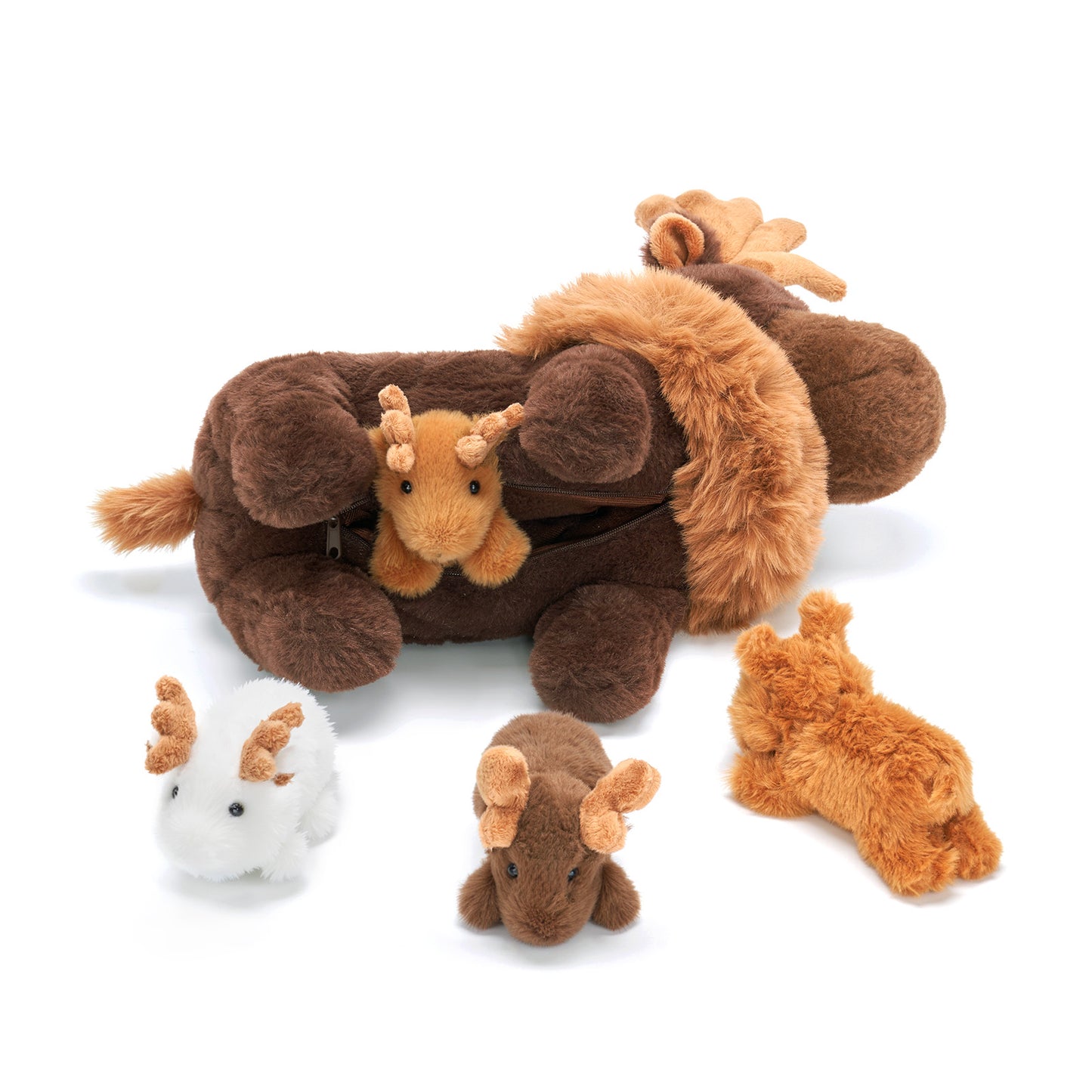 Peluches famille d'orignaux – Cadeau idéal pour garçons et filles