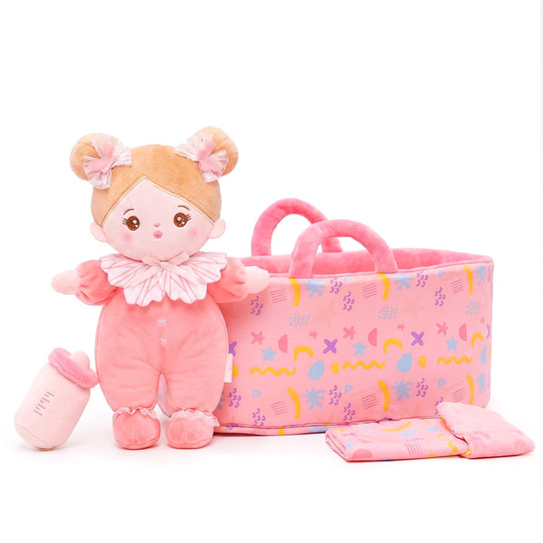 Mini Rose Personnalisée Poupée en Peluche avec Yeux Ouverts & Ensemble-cadeau