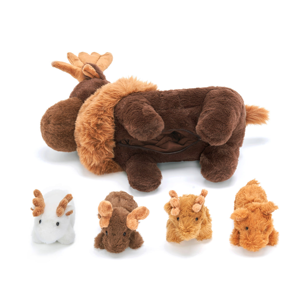 Peluches famille d'orignaux – Cadeau idéal pour garçons et filles