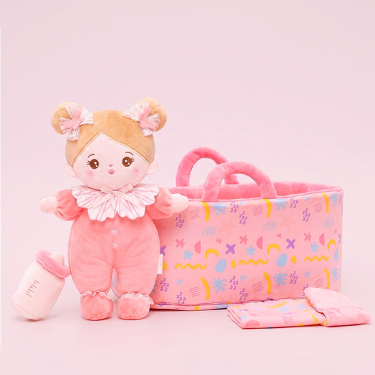 Personnalisée Mini Poupée en Peluche pour Bébé Fille & Ensemble-cadeau