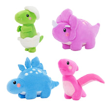 Charger l&#39;image dans la galerie, Peluche de la Famille des Dinosaures avec 4 Bébés Dinosaures,Comme Sac à Bandoulière