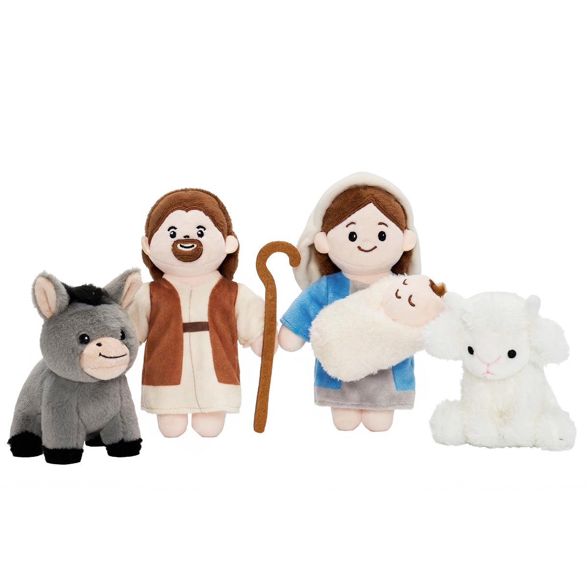Set de Nativité Doux – Crèche en Peluche avec la Sainte Famille & les Animaux