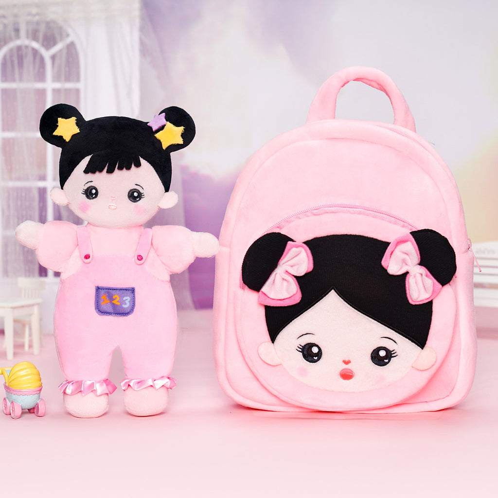 Personnalisée Mini Poupée en Peluche pour Bébé Fille & Ensemble-cadeau