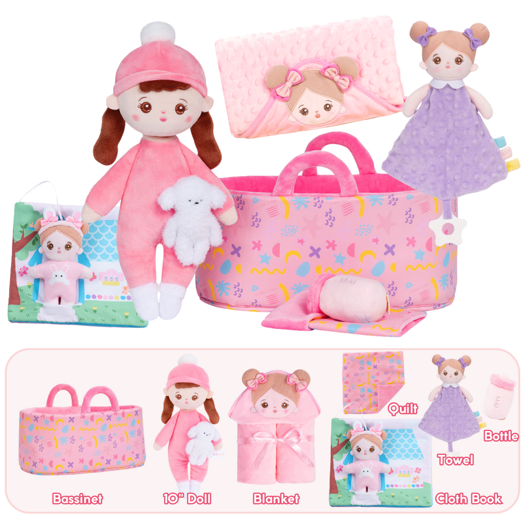 Poupée bébé en peluche personnalisée de 25 cm