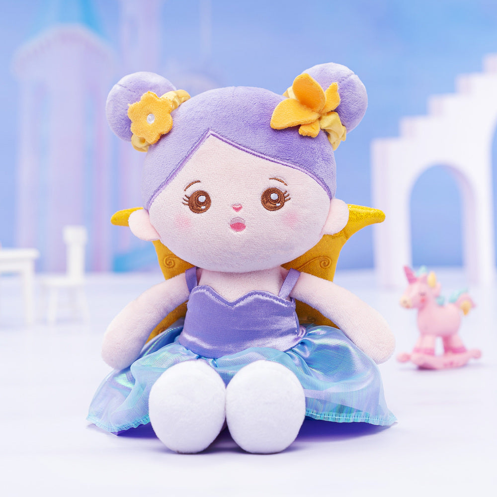 Personnalisée Poupée en Peluche en Robe Violette Petite Fée