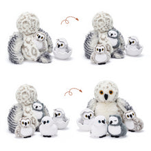 Charger l&#39;image dans la galerie, Peluches famille Hibou avec 4 bébés