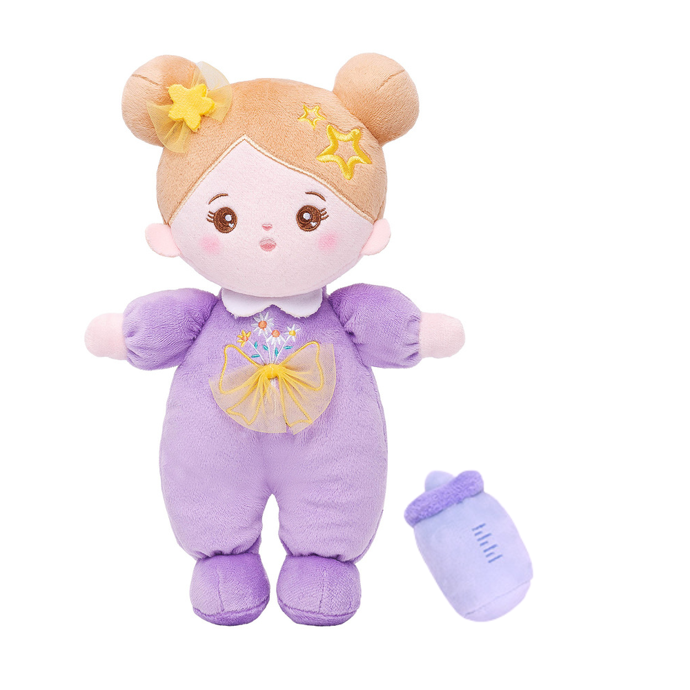 Mini Violet Personnalisée Poupée en Peluche avec Yeux Ouverts & Ensemble-cadeau