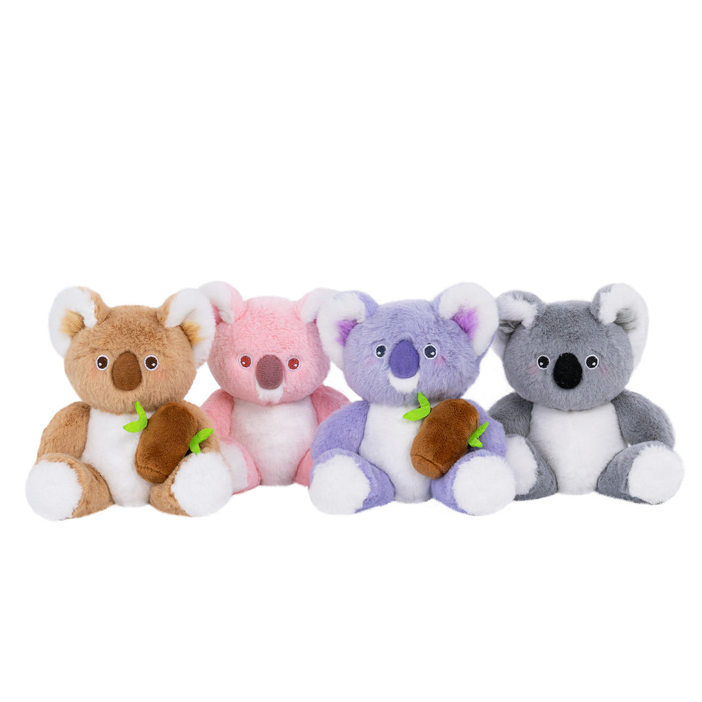 Ensemble de Jeu en Peluche de Famille Koalas avec 4 Bébés Coffrets Cadeaux pour Tout-petit