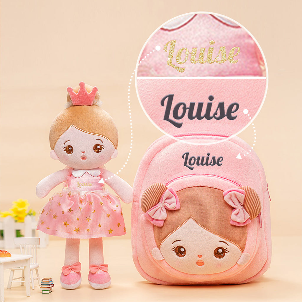 Personnalisée Poupée en Peluche avec Yeux Ouverts de Princesse Rose