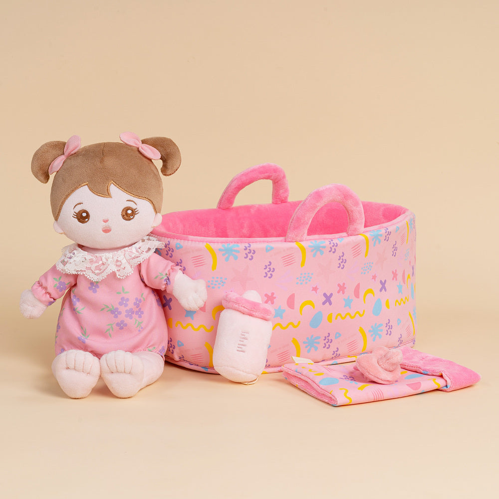 Mini Rose Personnalisée Poupée en Peluche avec Vêtement Remplaçable