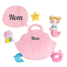 Charger l&#39;image dans la galerie, Personnalisée Premier Ensemble de Jouet Sonore en Peluche de Sirène Fantastique pour Bébé