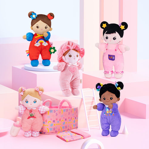 Poupée en peluche personnalisée (27 cm) et coffret cadeau en option