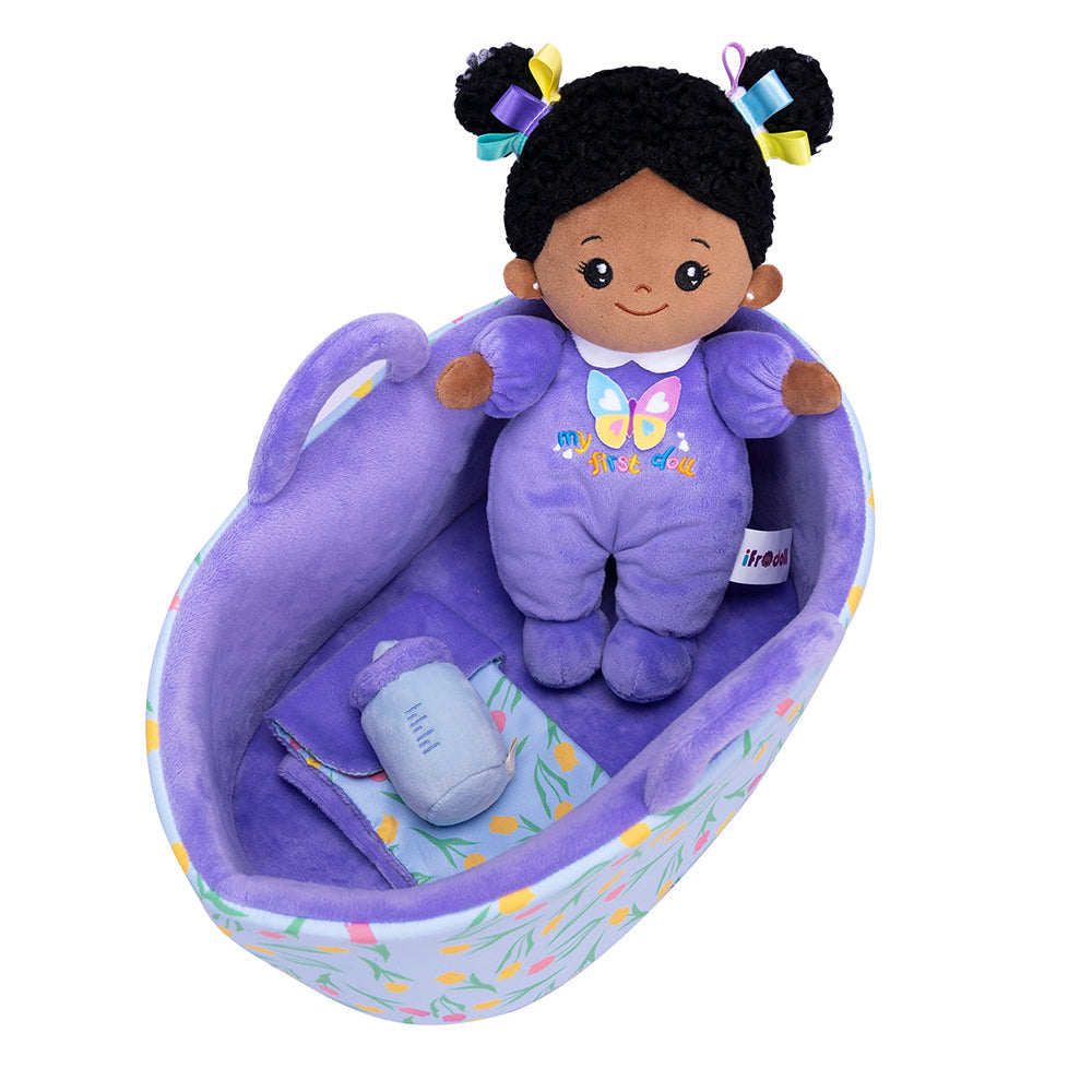 Peluche Mini Bébé Fille Personnalisée Originale,Berceau