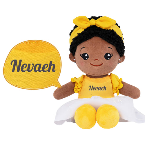 Poupée en Peluche Peau Foncée Personnalisée(Achetez-en 2 et Obtenez 15 % de Réduction)