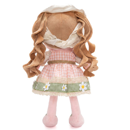 Poupée bébé en peluche personnalisée de style champêtre