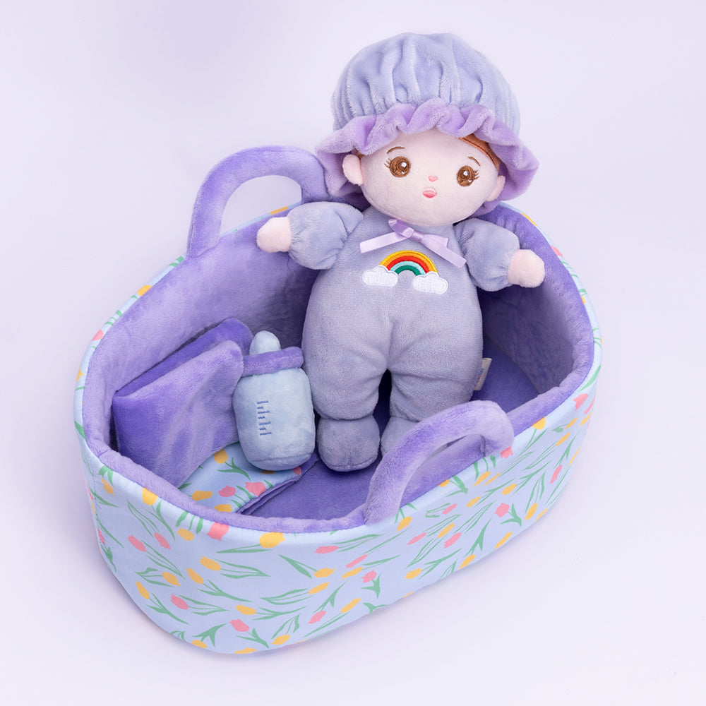Personnalisée Mini Poupée en Peluche pour Bébé Fille & Ensemble-cadeau