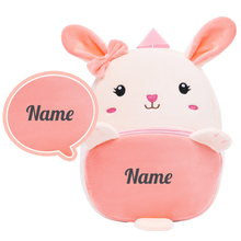 Charger l&#39;image dans la galerie, Personnalisé Sac à Dos en Peluche Lapin Rose